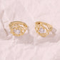 E8429 Jewelry Simple Rose Copper Zircon Earrings Personality Commuting Cold Earrings Earrings