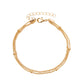 Popular jewelry personality simple multi-layer snake bone anklet fashion double layer ladies summer foot accessories
