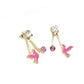 Personality Retro Diamond Bird Earrings Fashion Exaggerated Post-Hanging Earrings Jewelry Women