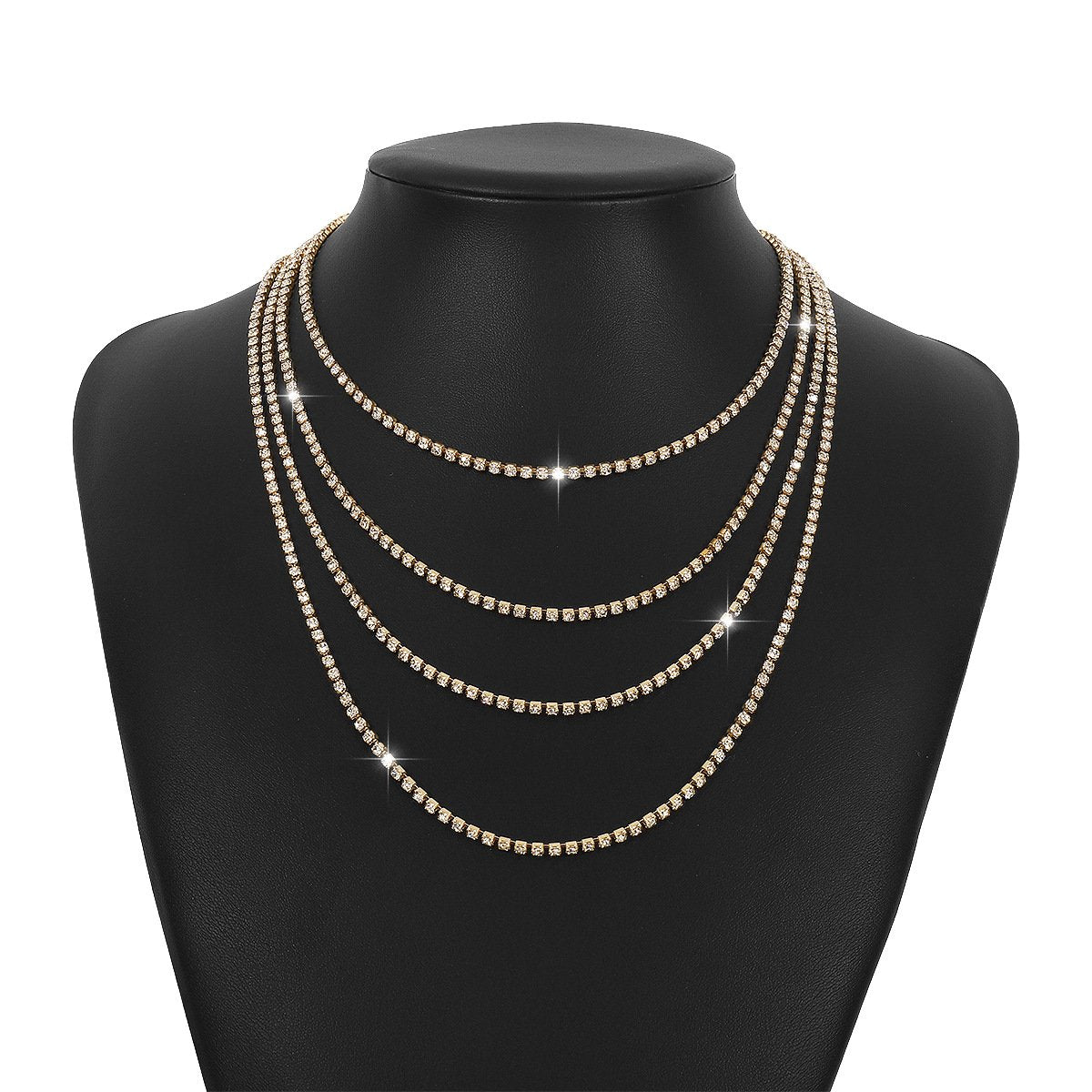 N1236 Sexy Long Claw Chain Rhinestone Light Luxury Geometric Necklace Night Bounce Di Modern Necklace
