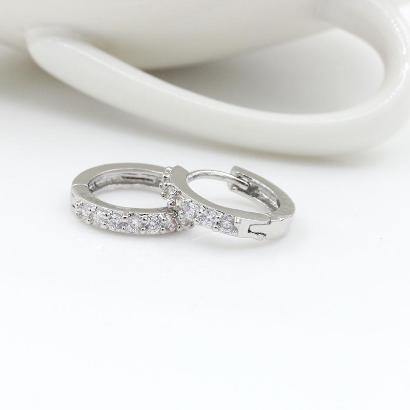 Fashion Zircon Earrings Exquisite Crystal Stud Earrings Jewelry