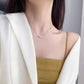 Niche design sense small eggplant necklace women's titanium steel clavicle chain fashion personality pendant ins cold necklace