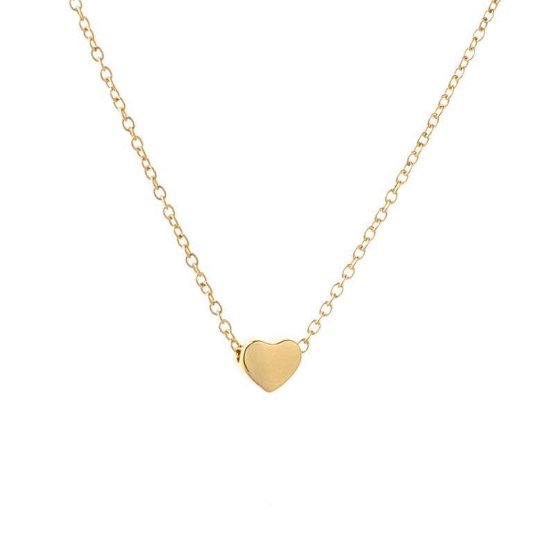 Necklace Explosive Style Heart-to-Heart Necklace Couple Peach Heart Clavicle Chain Love Memory Pendant