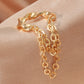 Ins cold geometric ear clip braided twist hole-free tassel earrings fashion creative earrings jewelry female