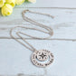 Explosive compass necklace compass letter handmade pendant necklace Wanderlust clavicle chain