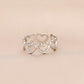 ins stainless steel hollow love design open ring fresh sweet simple fashion ladies ring