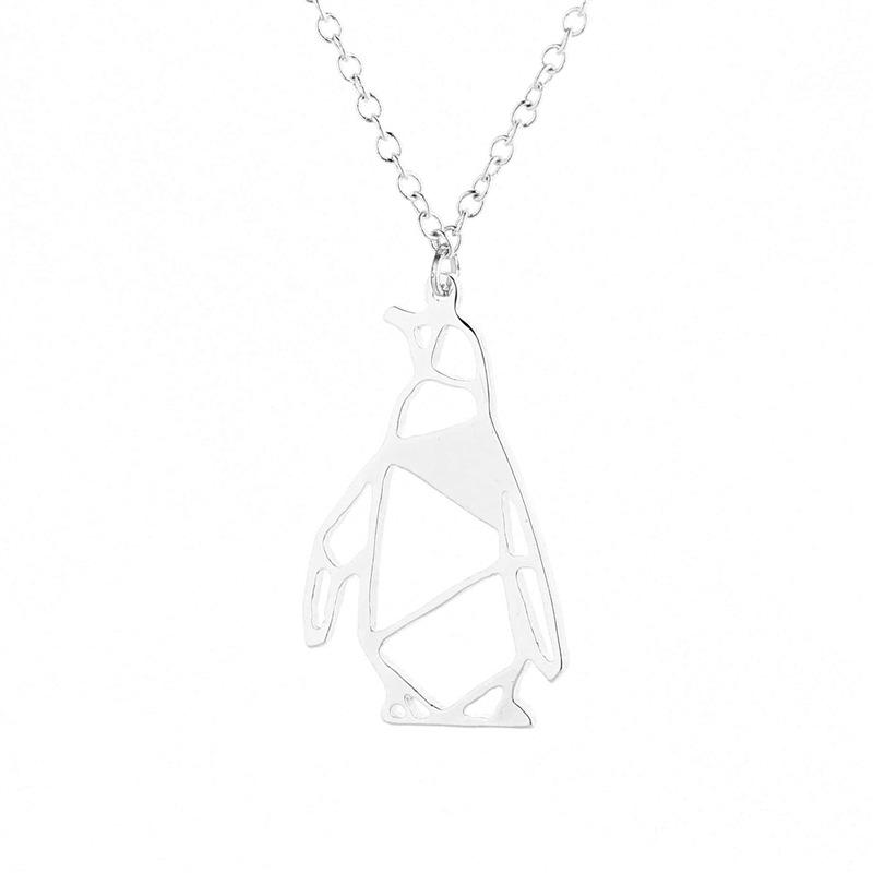 Explosive jewelry hollow penguin necklace female cute cute little penguin pendant clavicle chain