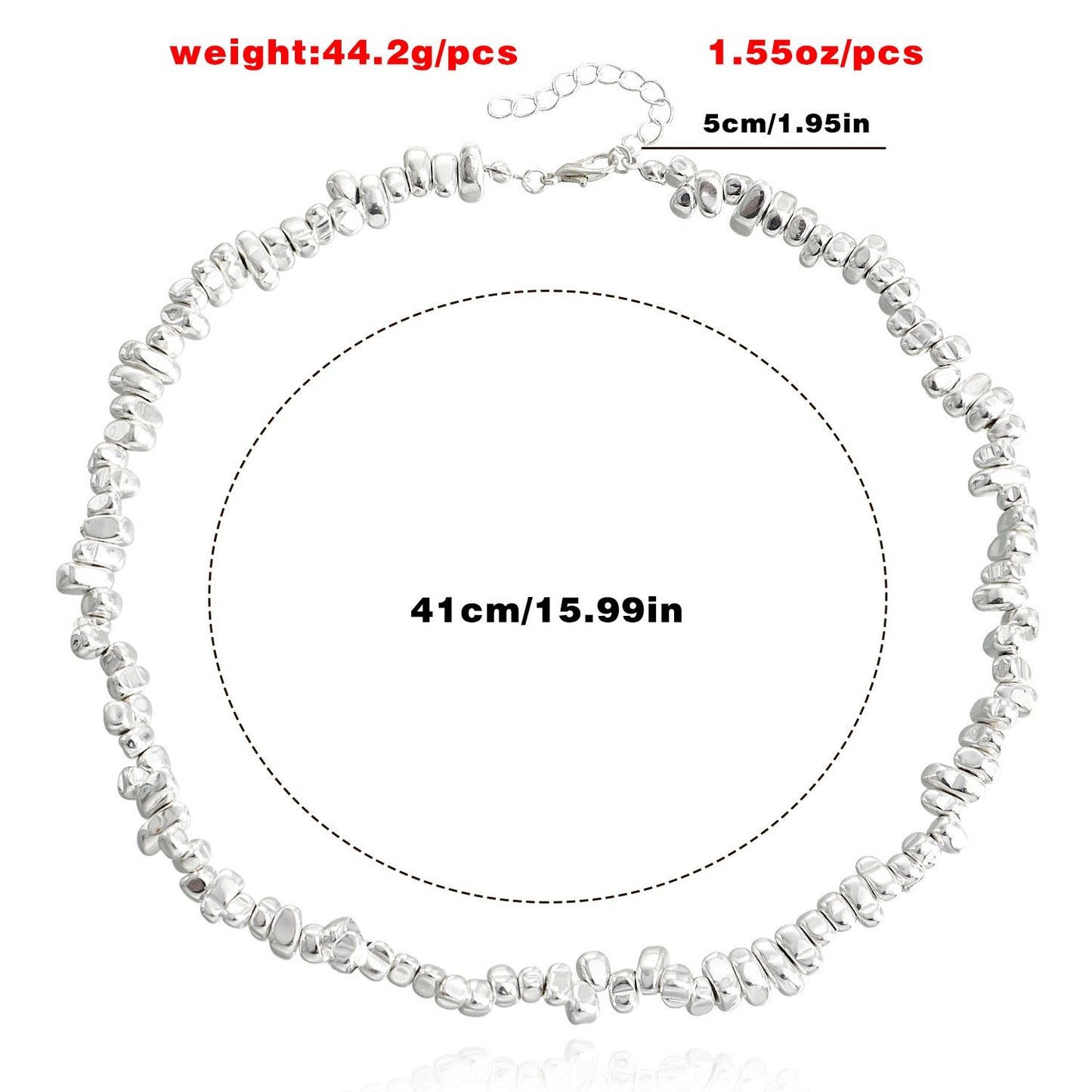 Jewelry Broken Silver Few Two Sparkling Cold Sweater Chain Necklace Trendy Cool Design Necklace
