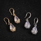 Drop Shape Zircon Silver Plated Alloy Earrings Alloy Delicate Flower Hollow Earrings Ornaments