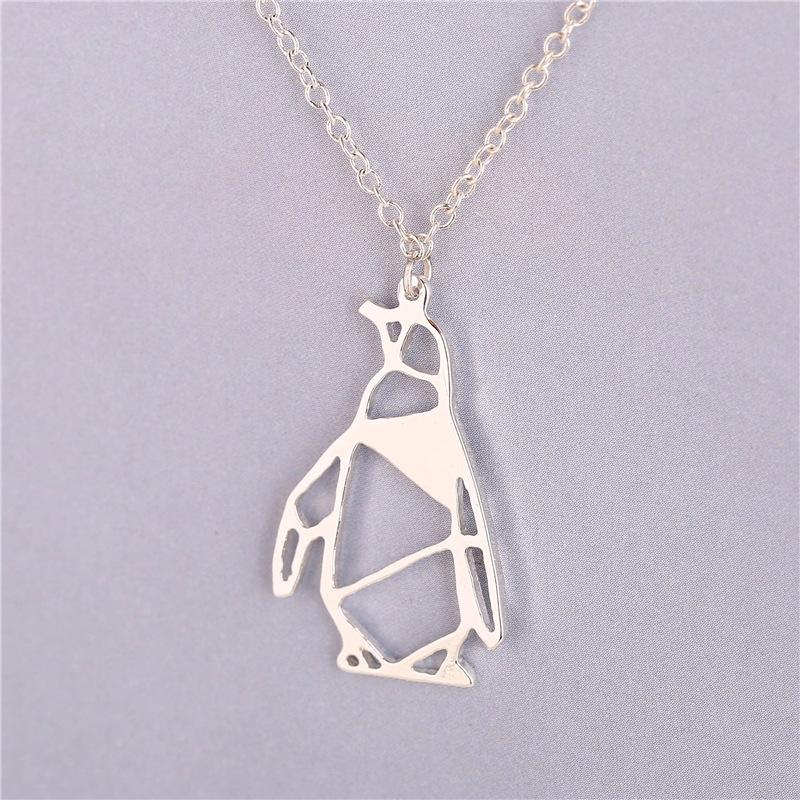 Explosive jewelry hollow penguin necklace female cute cute little penguin pendant clavicle chain