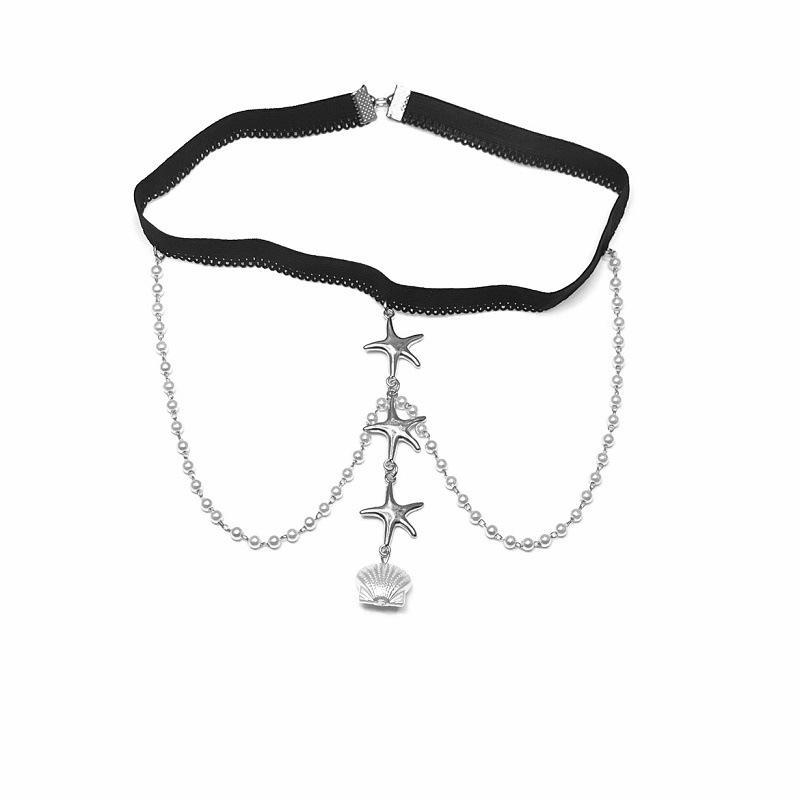 Jewelry Sexy Pearl Seashell Leg Chain Summer Seashell Starfish Pentagram Body Chain