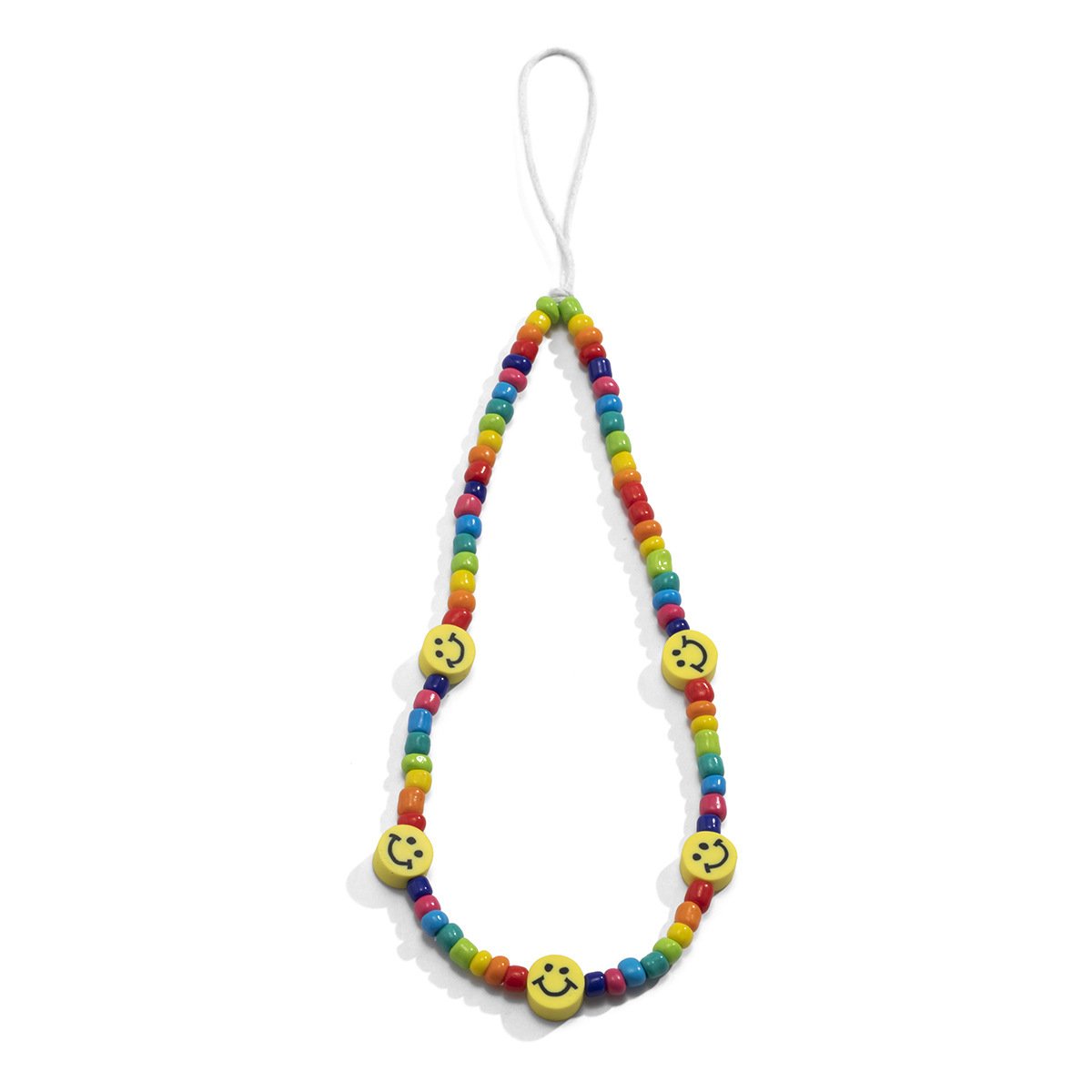 Creative summer multi-letter macaron color mobile phone chain holiday smiling face butterfly flower accessories female