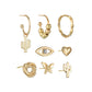 Earrings fashion gold-plated earrings set combination devil's eye earrings earrings women