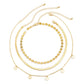 Fashion Simple Geometric Flat Snake Bone Chain Necklace Geometric Sequin Star Pendant Necklace Set