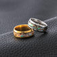 Fashion Stainless Steel Inlaid Colorful Shell Ring Popular Titanium Steel Ring Jewelry