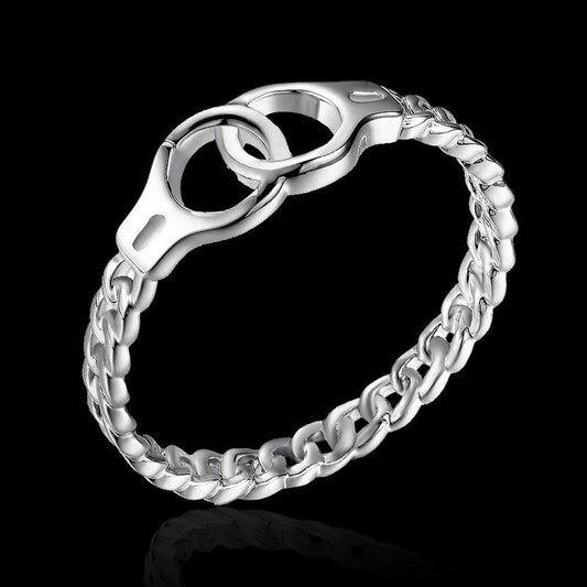 Creative Women's Handcuffs Personality Simple Ring Platinum Plated Women's Jewelry