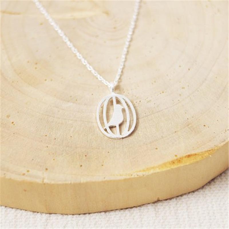 Popular Jewelry Animal Bird Pendant Necklace Female Creative Combination Caged Bird Necklace