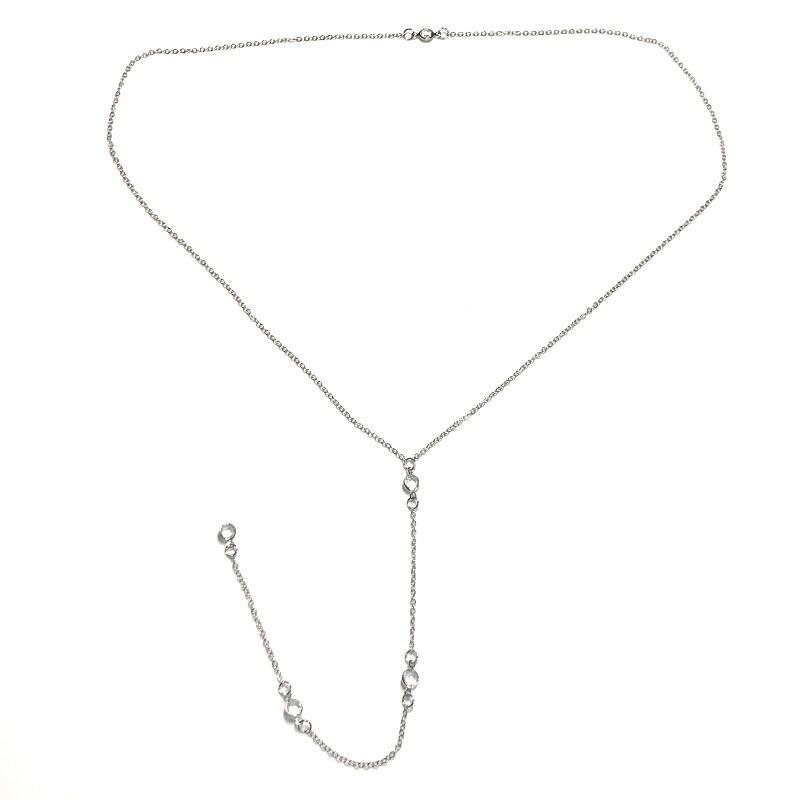 Jewelry Fashion Simple Water Drop Back Chain Trendy Women's Long Necklace Tassel Body Chain