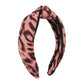 F382 Internet celebrity headband leopard print contrast color fabric knotted hair accessories fashion wide-brimmed retro headband female