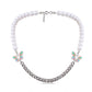Jewelry Hip Hop Pearl Stainless Steel Chain Men's and Women's Necklace Simple Color Butterfly Clavicle Necklace