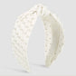 F494 fashion knotted leather beaded hair hoop female CCB personality wide-brimmed sweet going out pressing hair hoop