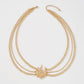 N9486 Jewelry Metal Texture Simple Flame Necklace Fashion Retro Creative Necklace Female