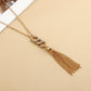 Jewelry Autumn and Winter Tassel Sweater Necklace Diamond 8-character Chain Necklace Sweater Chain Advanced Sense Female
