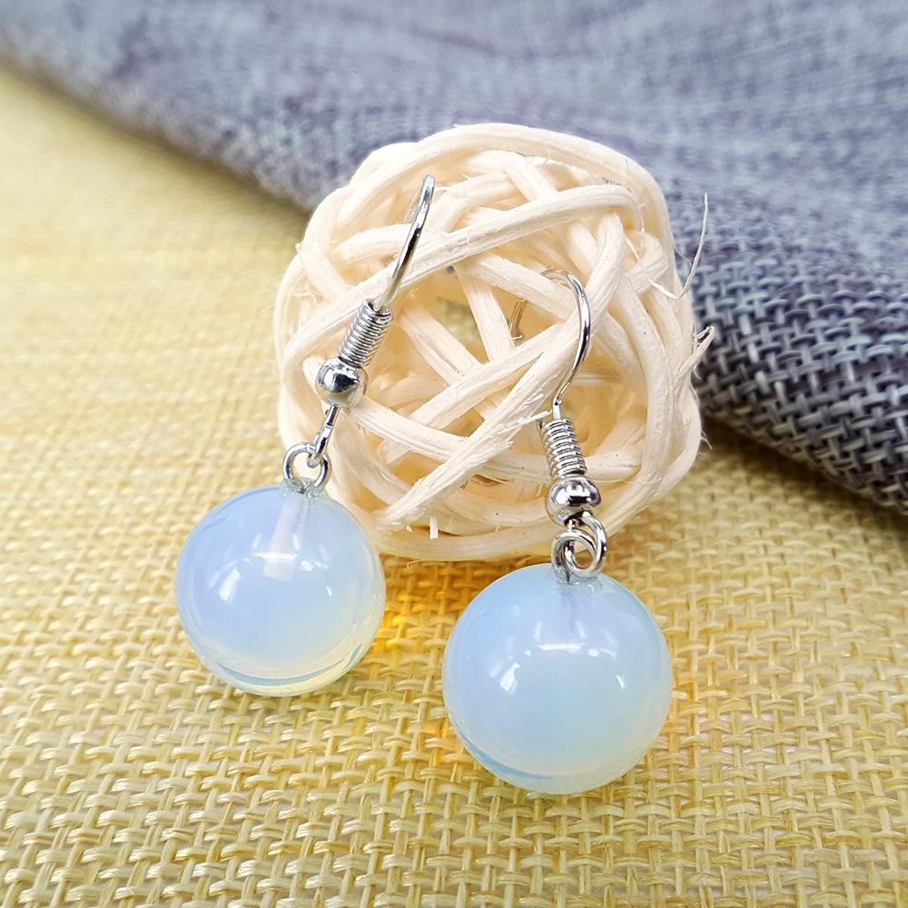 Fashion spherical creative earrings simple earrings earrings earrings opal alloy earhook consignment