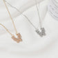 Hollow-out butterfly necklace female super fairy celebrity micro-inlaid zircon necklace ins tide net red butterfly clavicle chain