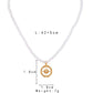 Fashion temperament small fresh short pearl anchor coin star necklace