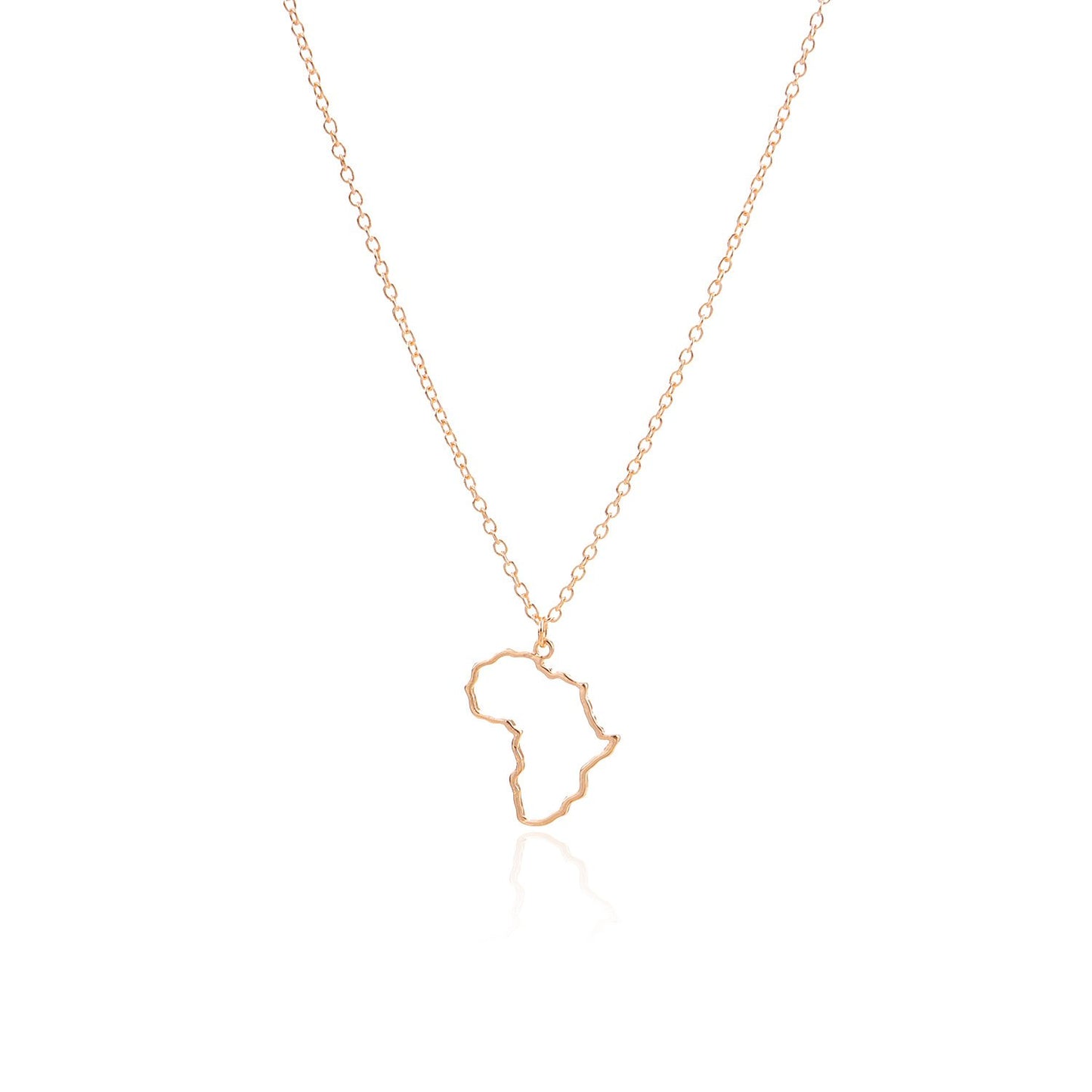 Jewelry Hollow Africa Map Pendant Necklace Female Personality Versatile Simple Fashion Necklace