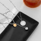 Jewelry sweet cool heart pendant ring sequin necklace small trendy people alloy stacked necklace