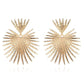 Jewelry personality simple fan-shaped exaggerated tassel geometric earrings retro temperament heart-shaped earrings for women