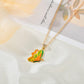 Jewelry fashion personality drip oil painted butterfly necklace ins popular butterfly necklace