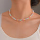 Fashion Small Fresh Macarons Candy Color Beads Middle Bead Necklace Clavicle Chain Accessories