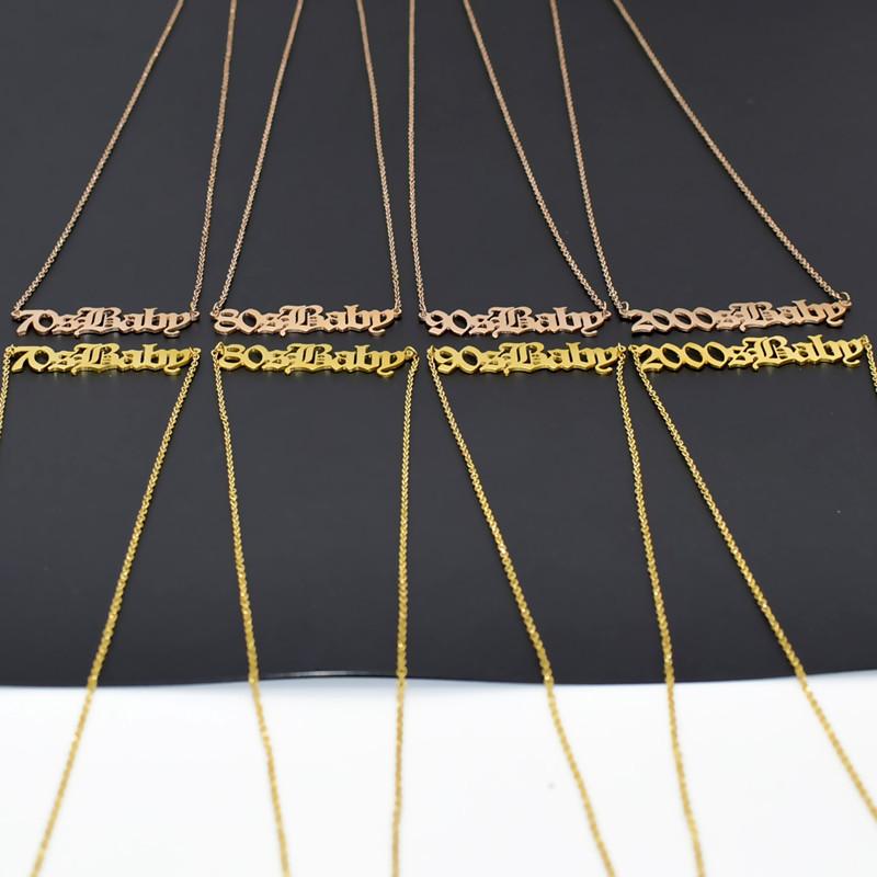 Necklaces born in the 7s, 8s, 9s, and s clavicle chains