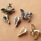 Fashion punk retro a horned animal horse piercing earrings personality Pegasus animal earrings jewelry