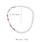 Trendy Creative Asymmetric Beads Imitation Pearl Necklace Fashion Colorful Elegant Lovely Necklace for Men and Women