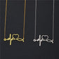 Heartbeat Jewelry Fashion Heart Shape ECG Necklace Female Pendant