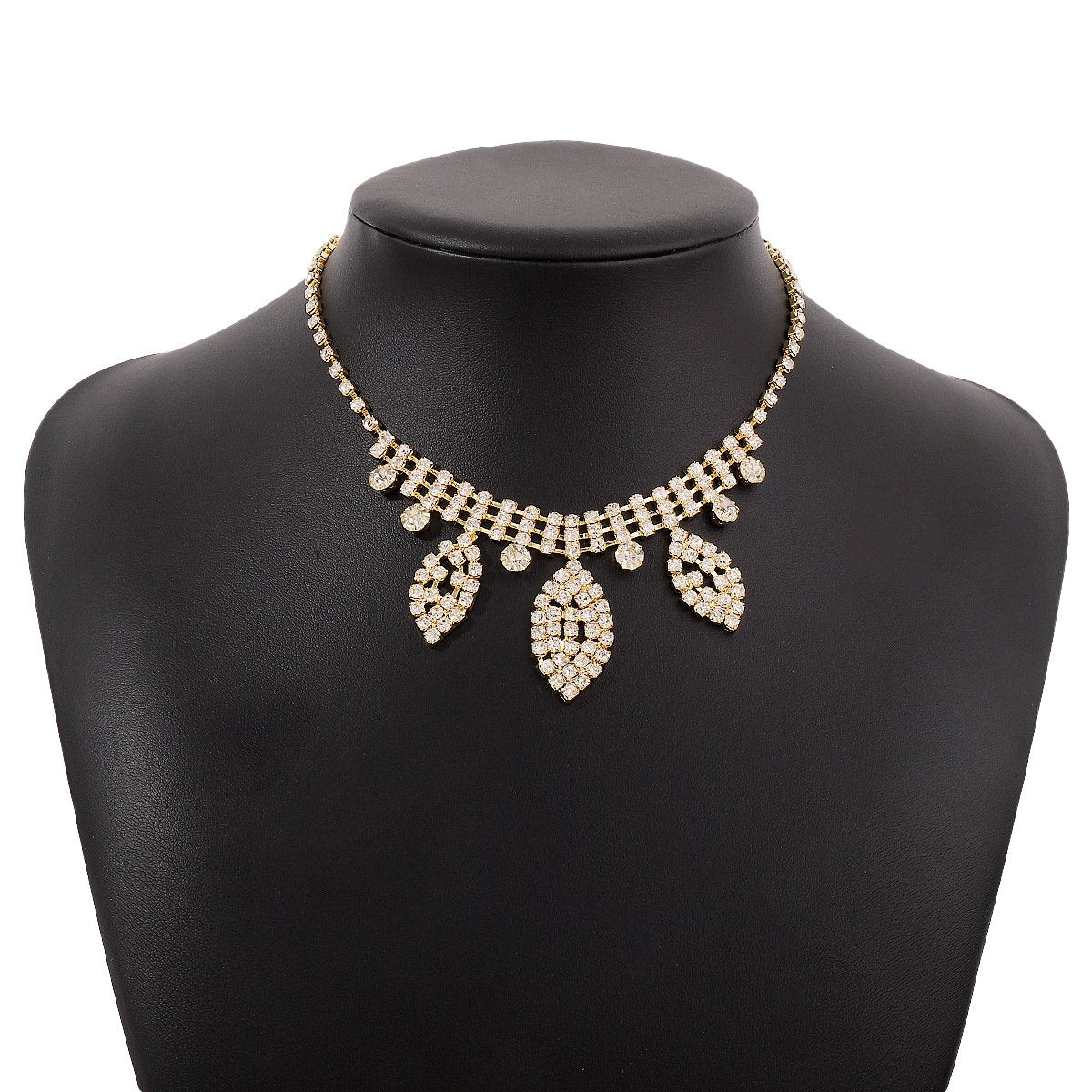 1914 Creative Geometric Devil's Eye Full Diamond Necklace Necklace Baroque Net Red Fashion Necklace