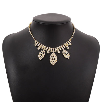 1914 Creative Geometric Devil's Eye Full Diamond Necklace Necklace Baroque Net Red Fashion Necklace