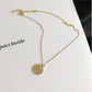 Fun Retro Portrait Gold Coin Necklace Sweater Chain Temperament Simple Design Sense Street Clavicle Chain Female