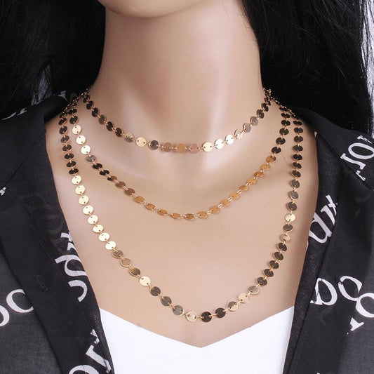 Design sense multi-layer necklace female trend ins hip-hop clavicle chain light luxury niche fashion retro accessories