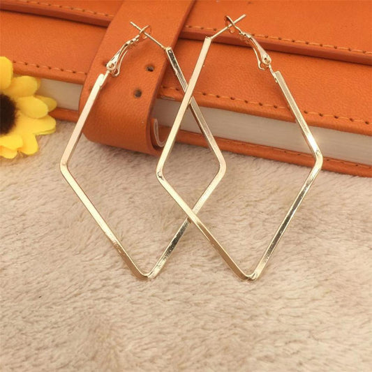 Simple Fashion Rhombus Earrings Geometric Earrings Female Ear Hanging Earrings