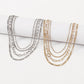 N1664 multi-layered thin chain claw chain splicing neck chain metal simple niche geometric necklace