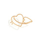 Jewelry simple and cold peach heart-shaped ear bone clip fashion street shooting geometric metal ear hanging earrings