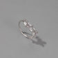 Jewelry temperament all-match zircon leaf ring Mori simple opening crystal leaf ring female