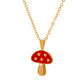 Internet celebrity ins alloy color drop oil mushroom necklace fashion temperament simple necklace female