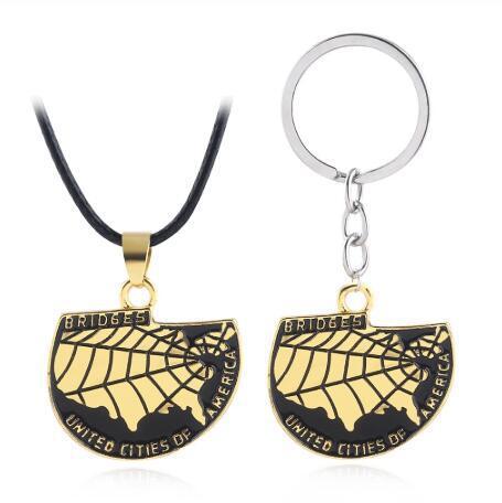 DeathStranding Death Stranding California Map Alloy Drip Oil Pendant Necklace Keychain