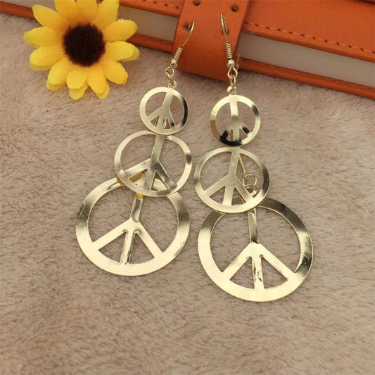 Peace Sign Size String Fashion Ladies Earrings Vintage Earrings